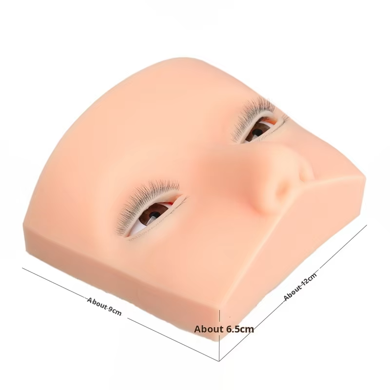 Eyelash Extension Open Eye - 4 katmanlı manken kafası kirpik uzatma